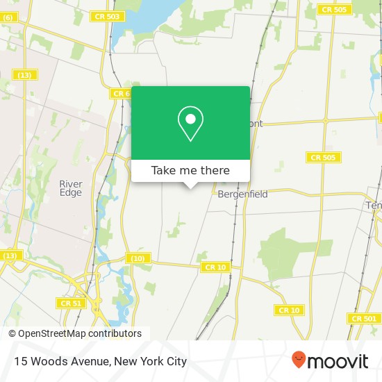 15 Woods Avenue, 15 Woods Ave, Bergenfield, NJ 07621, USA map