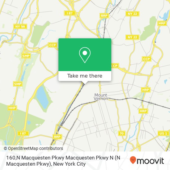 160,N Macquesten Pkwy Macquesten Pkwy N (N Macquesten Pkwy), Mt Vernon, NY 10550 map