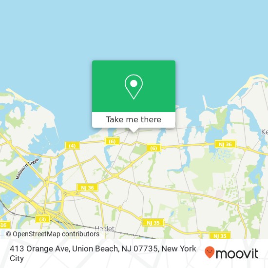 413 Orange Ave, Union Beach, NJ 07735 map