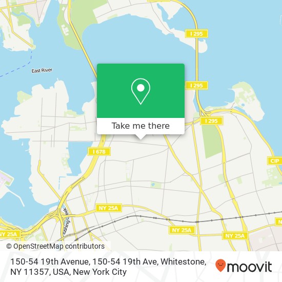 150-54 19th Avenue, 150-54 19th Ave, Whitestone, NY 11357, USA map