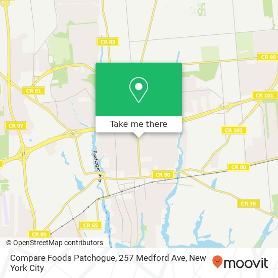 Compare Foods Patchogue, 257 Medford Ave map
