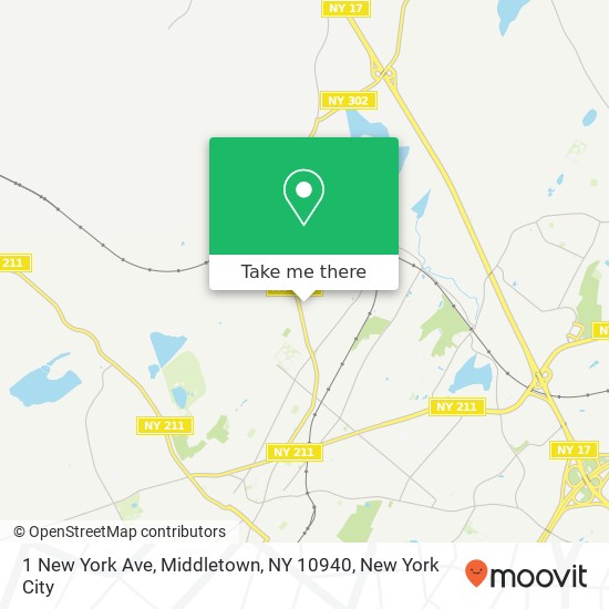 Mapa de 1 New York Ave, Middletown, NY 10940