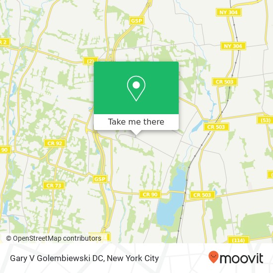 Mapa de Gary V Golembiewski DC, 90 Spring Valley Rd