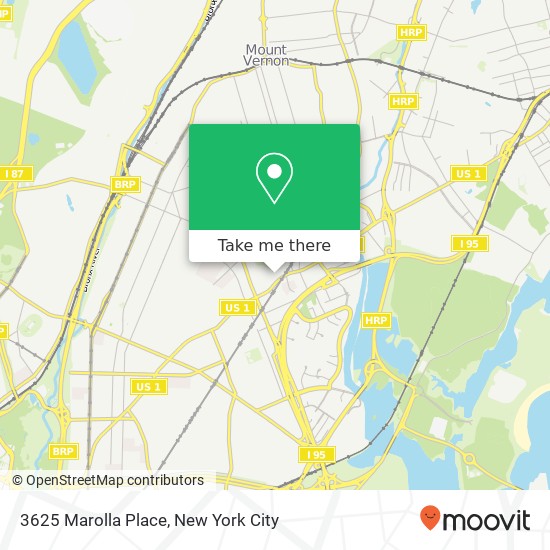 Mapa de 3625 Marolla Place, 3625 Marolla Pl, Bronx, NY 10466, USA