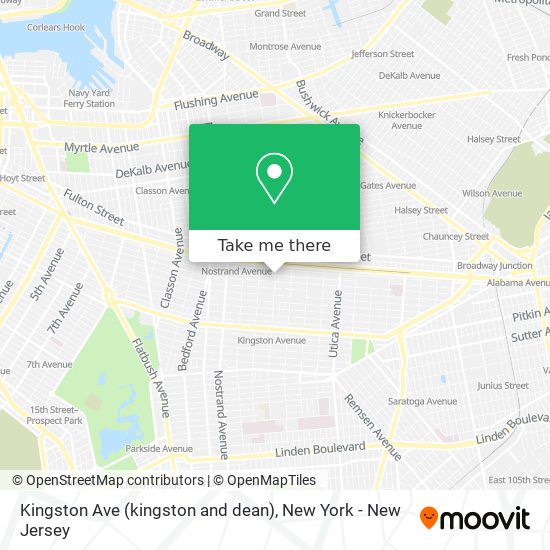 Kingston Ave (kingston and dean) map