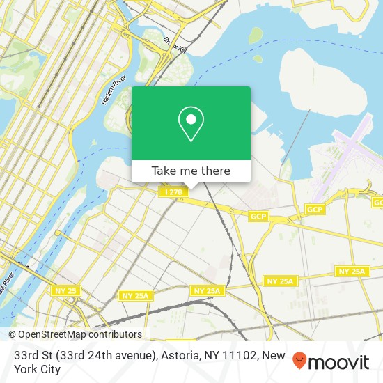 Mapa de 33rd St (33rd 24th avenue), Astoria, NY 11102