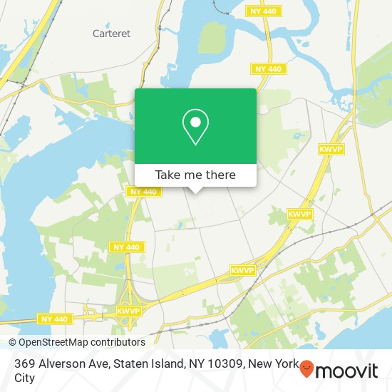 Mapa de 369 Alverson Ave, Staten Island, NY 10309