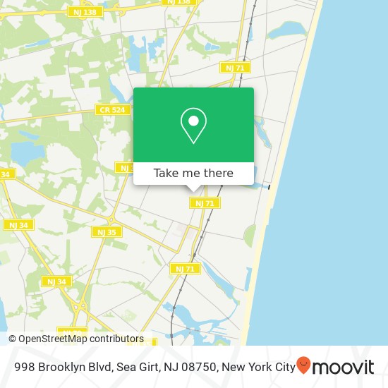 998 Brooklyn Blvd, Sea Girt, NJ 08750 map