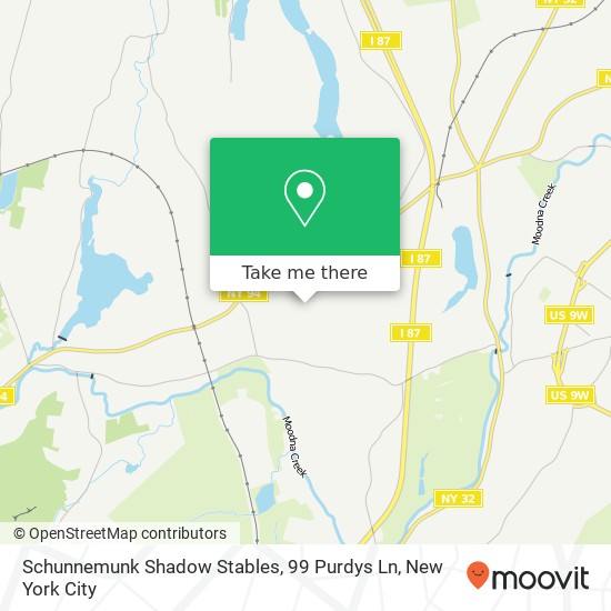 Mapa de Schunnemunk Shadow Stables, 99 Purdys Ln