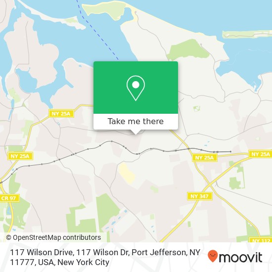 Mapa de 117 Wilson Drive, 117 Wilson Dr, Port Jefferson, NY 11777, USA