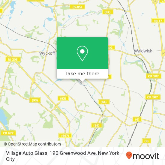 Village Auto Glass, 190 Greenwood Ave map