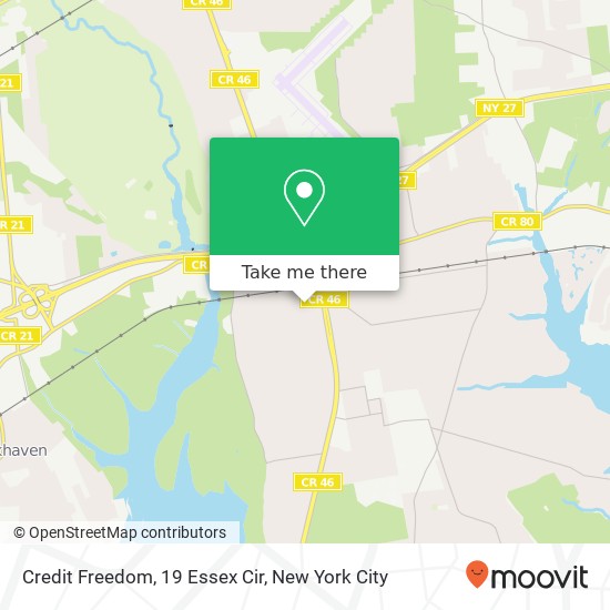 Mapa de Credit Freedom, 19 Essex Cir