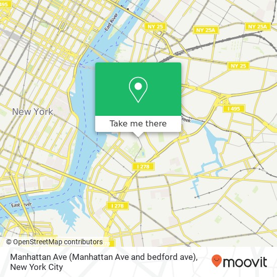 Manhattan Ave (Manhattan Ave and bedford ave), Brooklyn, NY 11222 map