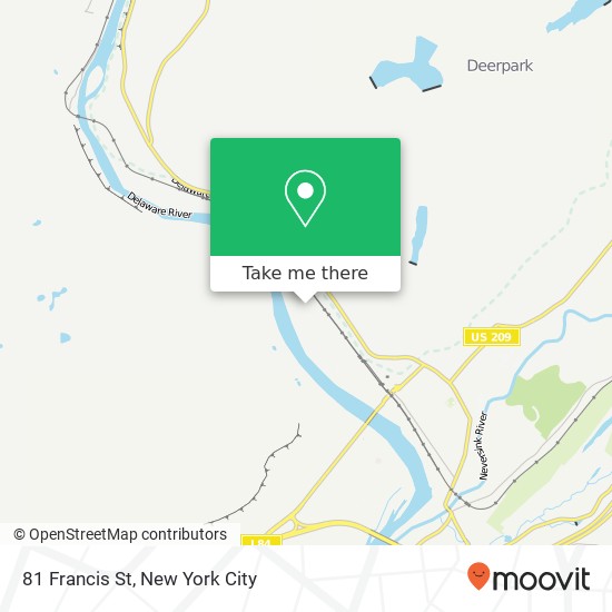 81 Francis St, Port Jervis (PORT JERVIS), NY 12771 map