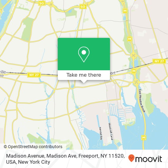 Madison Avenue, Madison Ave, Freeport, NY 11520, USA map