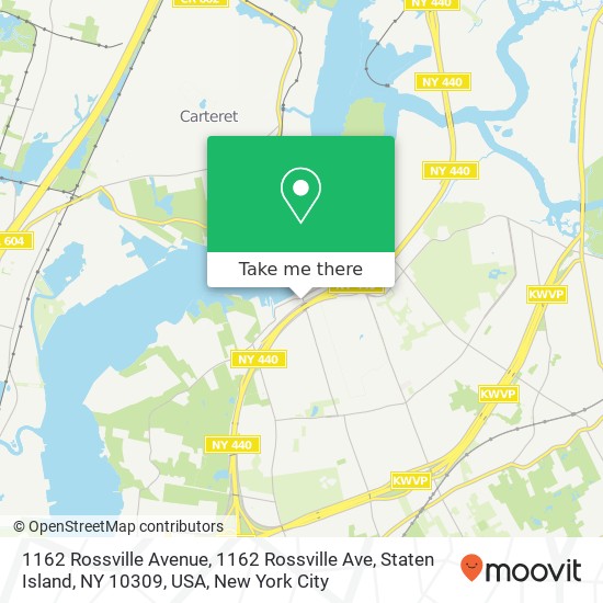 1162 Rossville Avenue, 1162 Rossville Ave, Staten Island, NY 10309, USA map