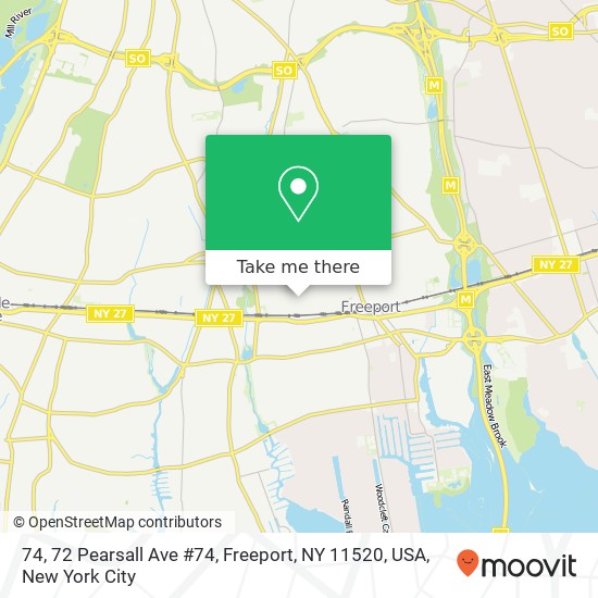 Mapa de 74, 72 Pearsall Ave #74, Freeport, NY 11520, USA