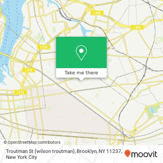 Mapa de Troutman St (wilson troutman), Brooklyn, NY 11237