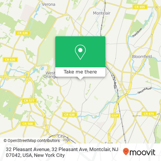 32 Pleasant Avenue, 32 Pleasant Ave, Montclair, NJ 07042, USA map