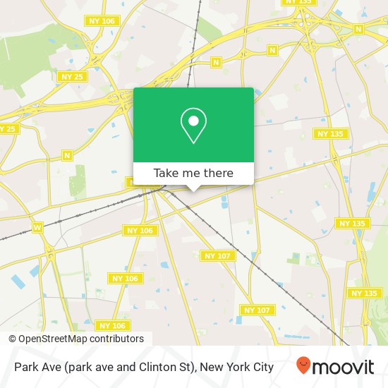 Mapa de Park Ave (park ave and Clinton St), Hicksville, NY 11801