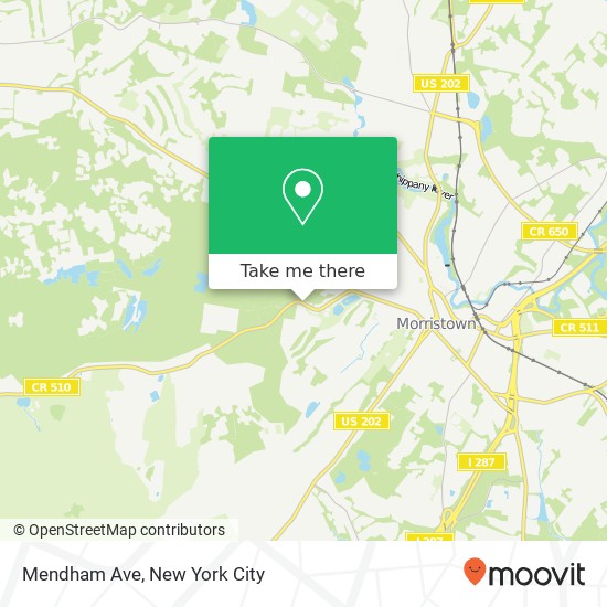 Mapa de Mendham Ave, Morristown, NJ 07960