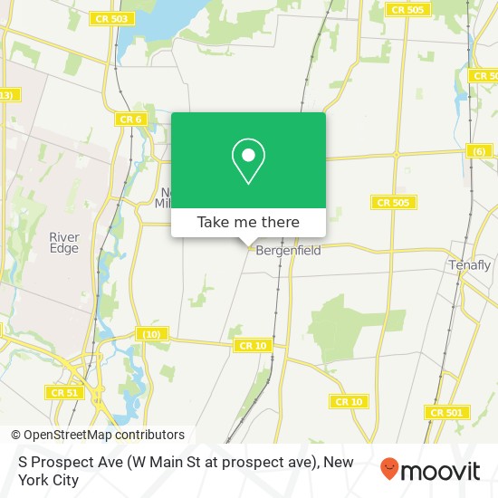Mapa de S Prospect Ave (W Main St at prospect ave), Bergenfield, NJ 07621