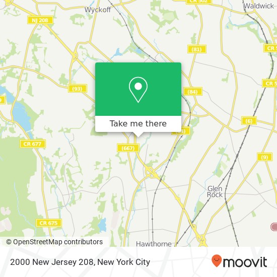 Mapa de 2000 New Jersey 208, 2000 NJ-208, Hawthorne, NJ 07506, USA