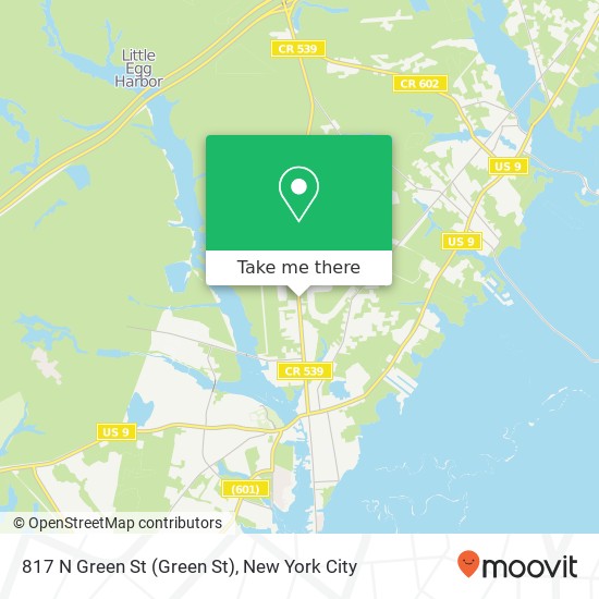 817 N Green St (Green St), Little Egg Harbor Twp, NJ 08087 map