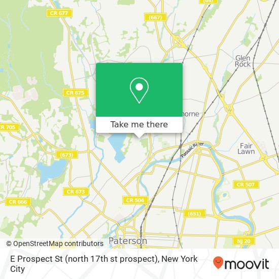 Mapa de E Prospect St (north 17th st prospect), Hawthorne, NJ 07506