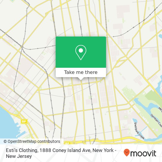 Mapa de Esti's Clothing, 1888 Coney Island Ave