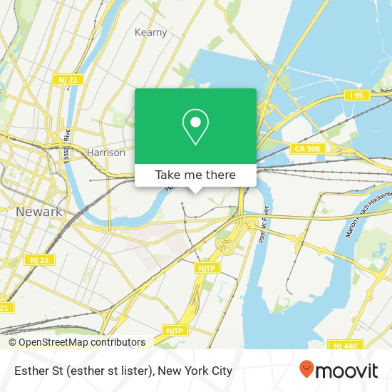 Mapa de Esther St (esther st lister), Newark, NJ 07105