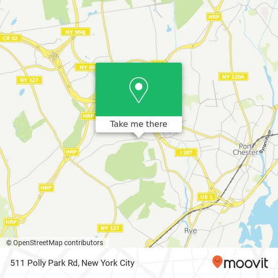 Mapa de 511 Polly Park Rd, Rye (Harrison), NY 10580