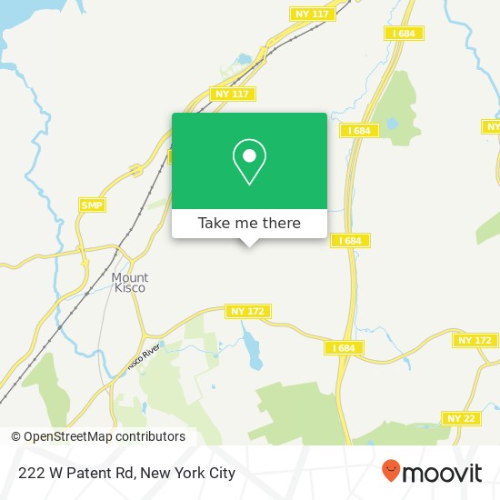 Mapa de 222 W Patent Rd, Mt Kisco, NY 10549