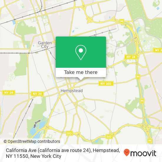 California Ave (california ave route 24), Hempstead, NY 11550 map