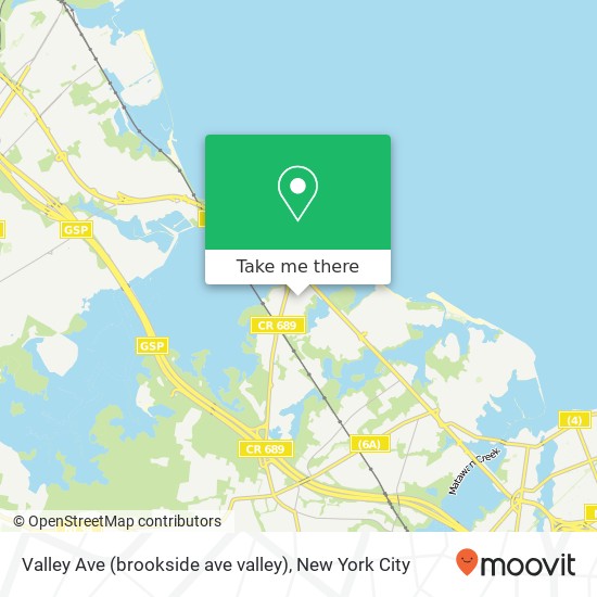 Mapa de Valley Ave (brookside ave valley), South Amboy, NJ 08879