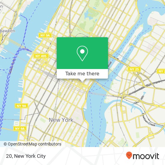 20, 20, 240 E 38th St, New York, NY 10016, USA map