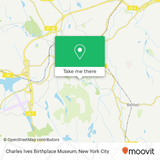 Charles Ives Birthplace Museum map