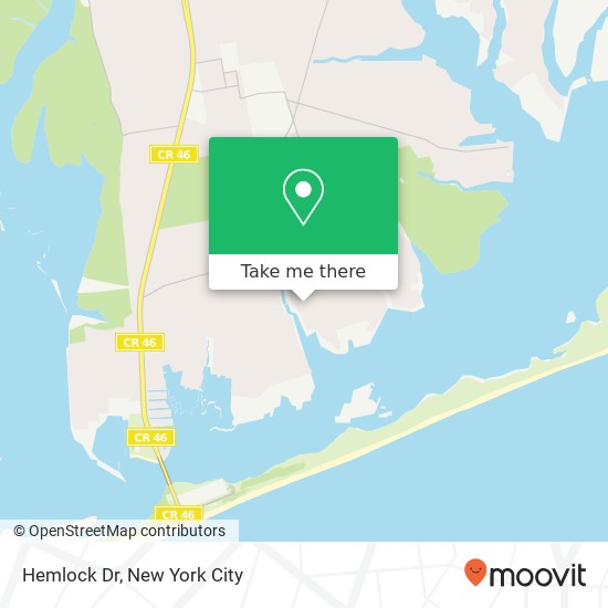 Mapa de Hemlock Dr, Mastic Beach (OLD MASTIC), NY 11951