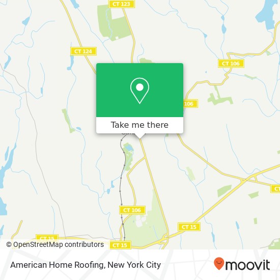 American Home Roofing map