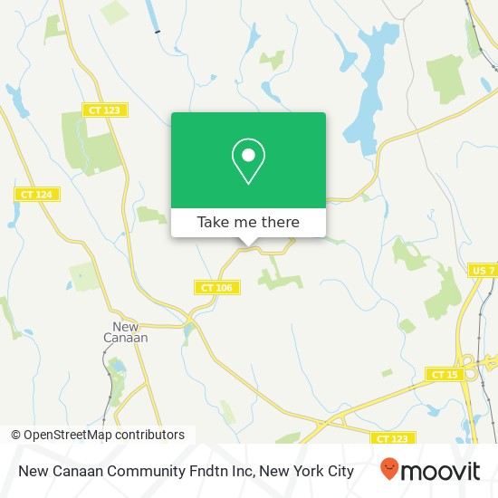 Mapa de New Canaan Community Fndtn Inc