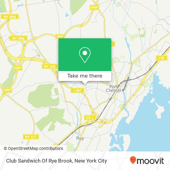 Club Sandwich Of Rye Brook map