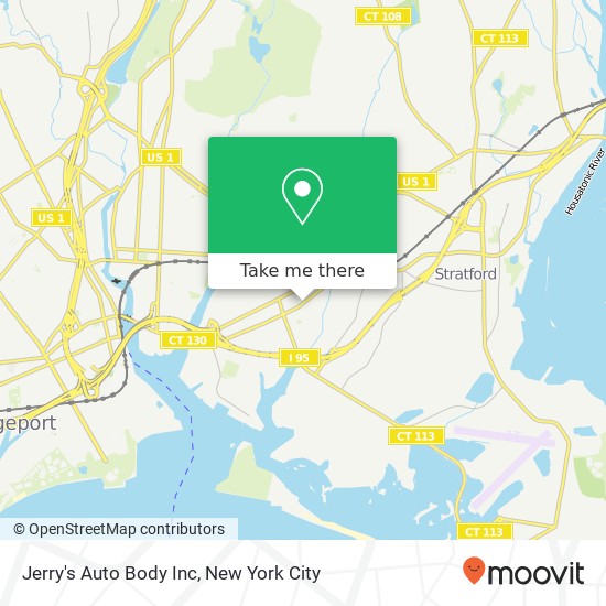 Mapa de Jerry's Auto Body Inc