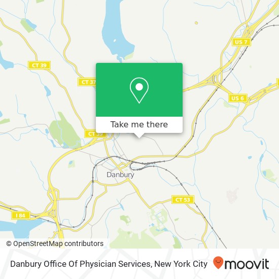 Danbury Office Of Physician Services map