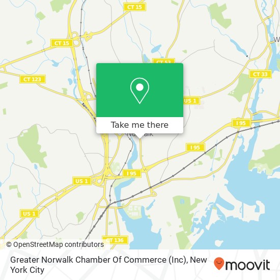 Mapa de Greater Norwalk Chamber Of Commerce (Inc)