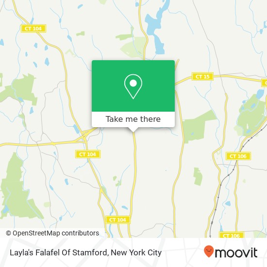 Mapa de Layla's Falafel Of Stamford