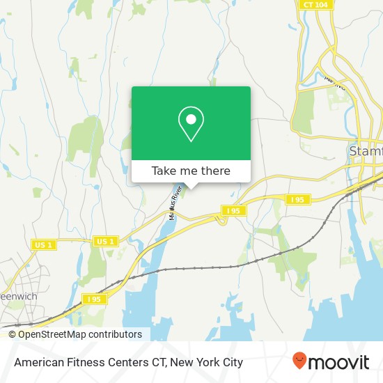 American Fitness Centers CT map