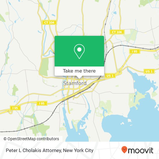Peter L Cholakis Attorney map