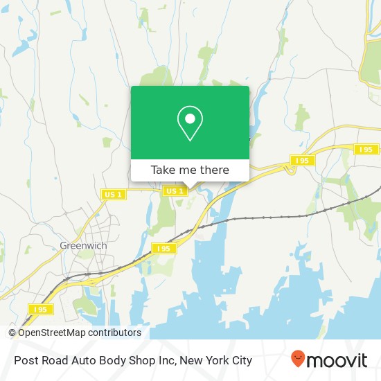 Mapa de Post Road Auto Body Shop Inc