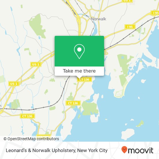 Leonard's & Norwalk Upholstery map