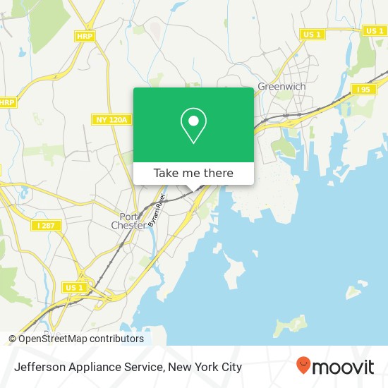 Jefferson Appliance Service map
